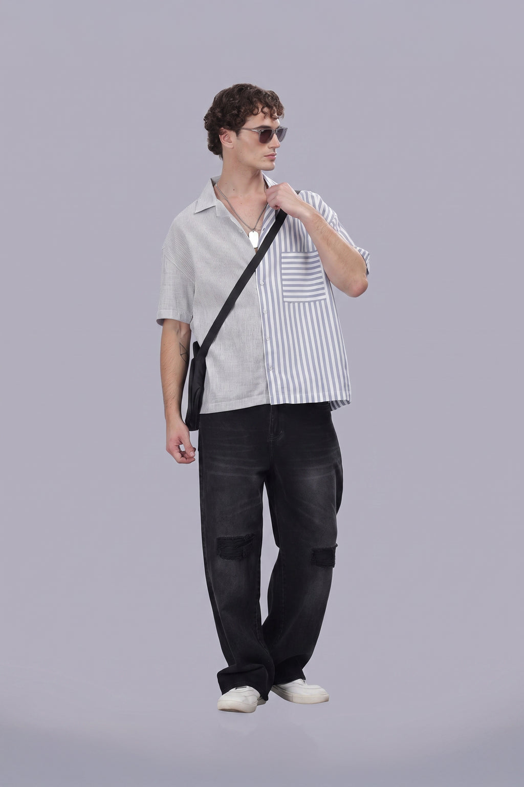 Dual Stripe Resort Boxy Shirt