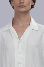 White Chevron Dobby Shirt