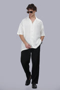 White Chevron Dobby Shirt
