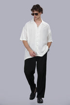 White Chevron Dobby Shirt
