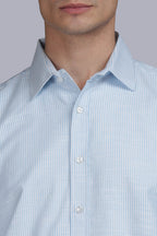 Ice Blue Stripe Boxy Shirt
