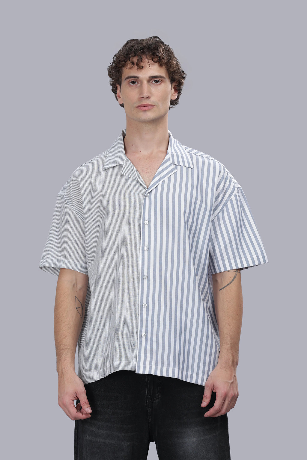 Dual Stripe Resort Boxy Shirt