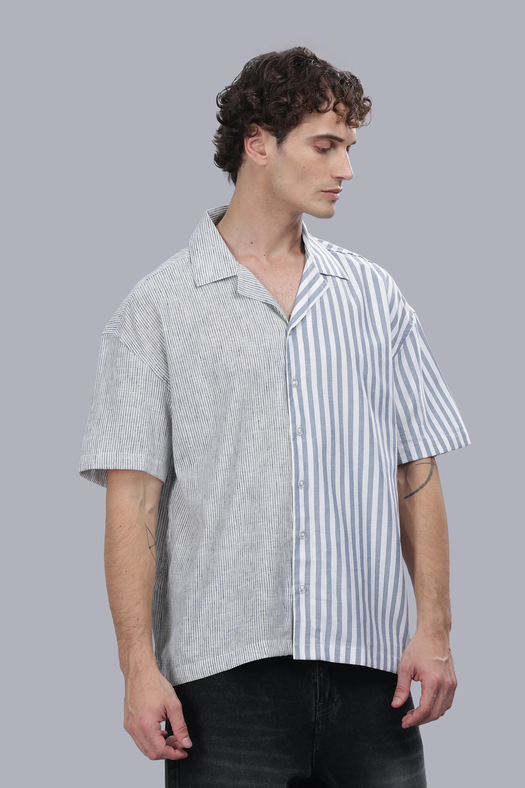 Dual Stripe Resort Boxy Shirt