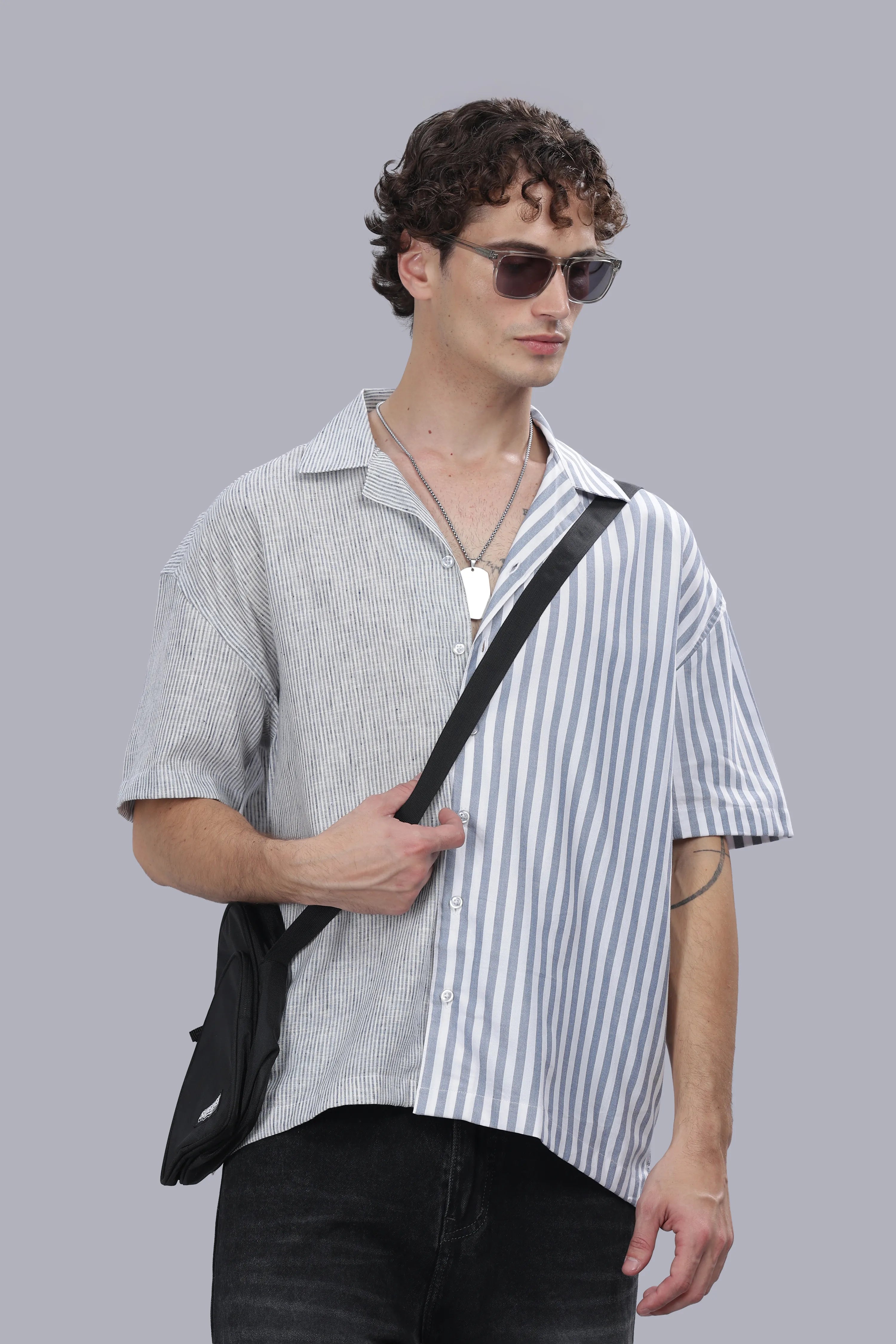 Dual Stripe Resort Boxy Shirt