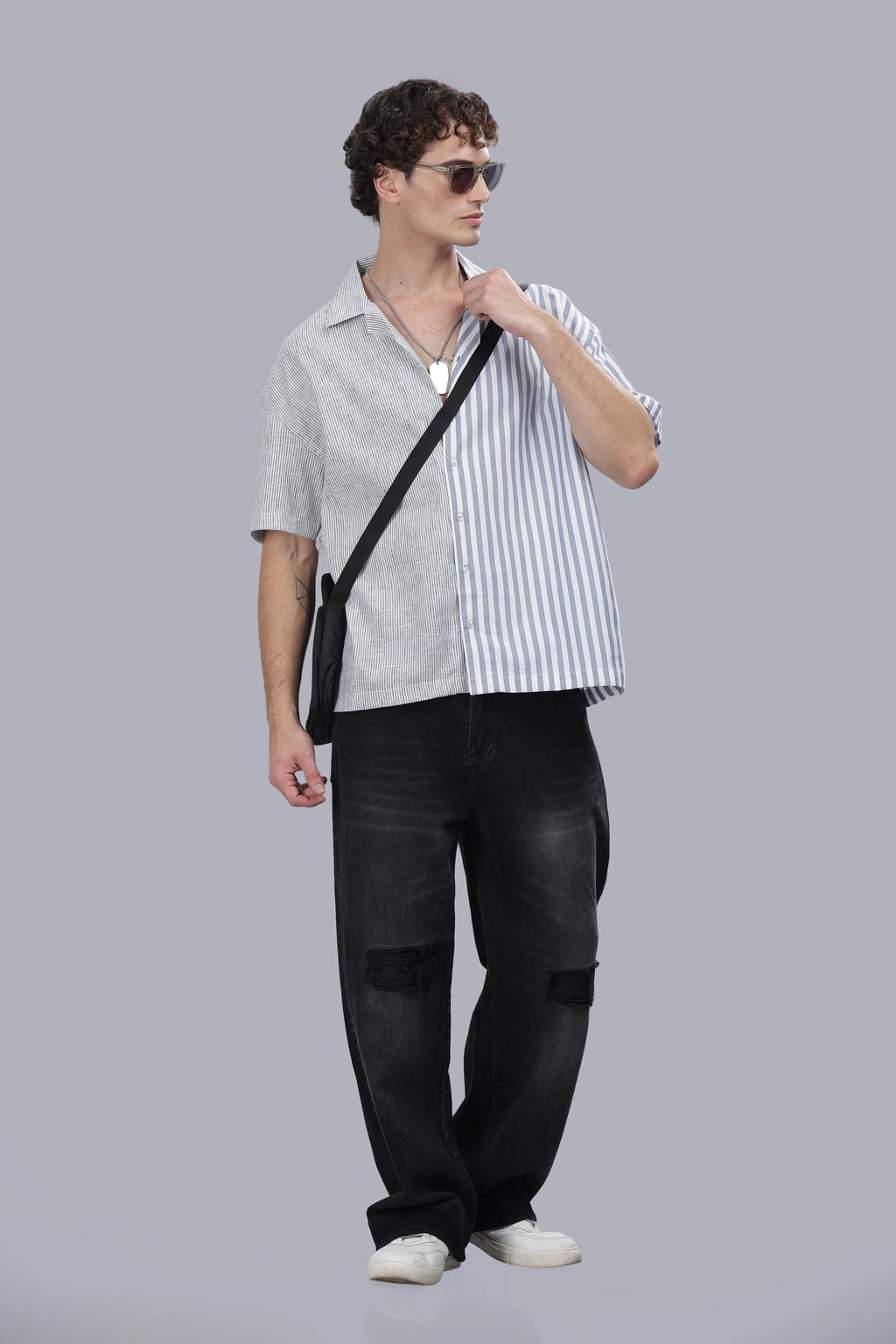 Dual Stripe Resort Boxy Shirt