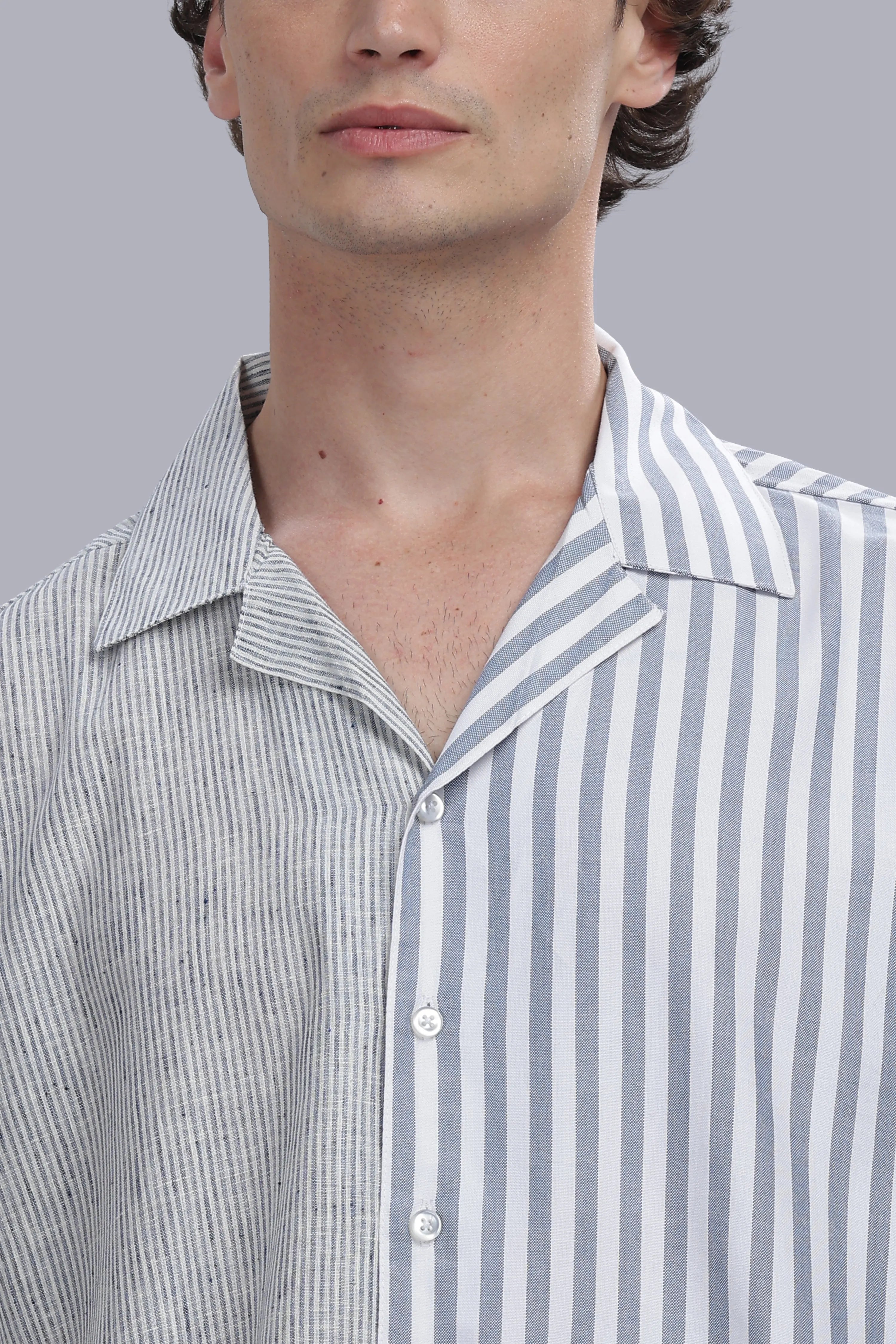 Dual Stripe Resort Boxy Shirt