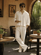 Ivory linen Cotton Boxy Shirt