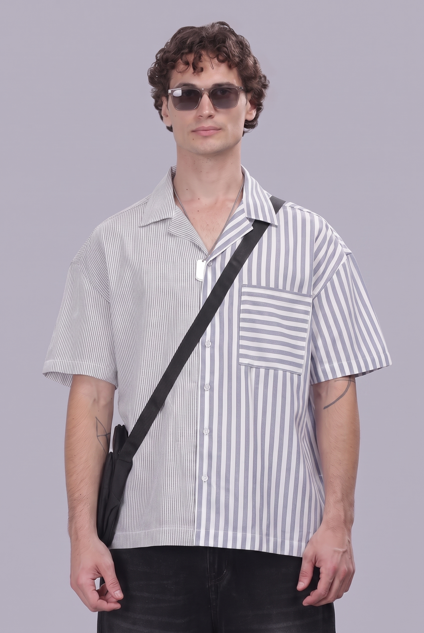 Dual Stripe Resort Boxy Shirt