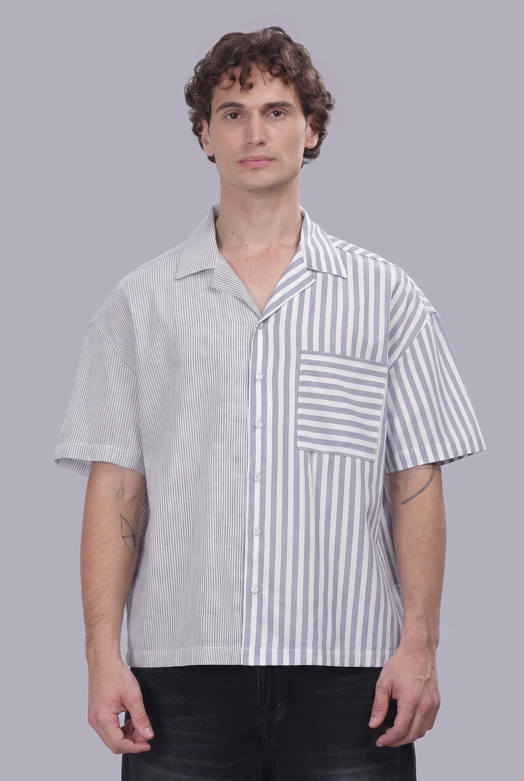 Dual Stripe Resort Boxy Shirt