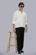 Ivory linen Cotton Boxy Shirt