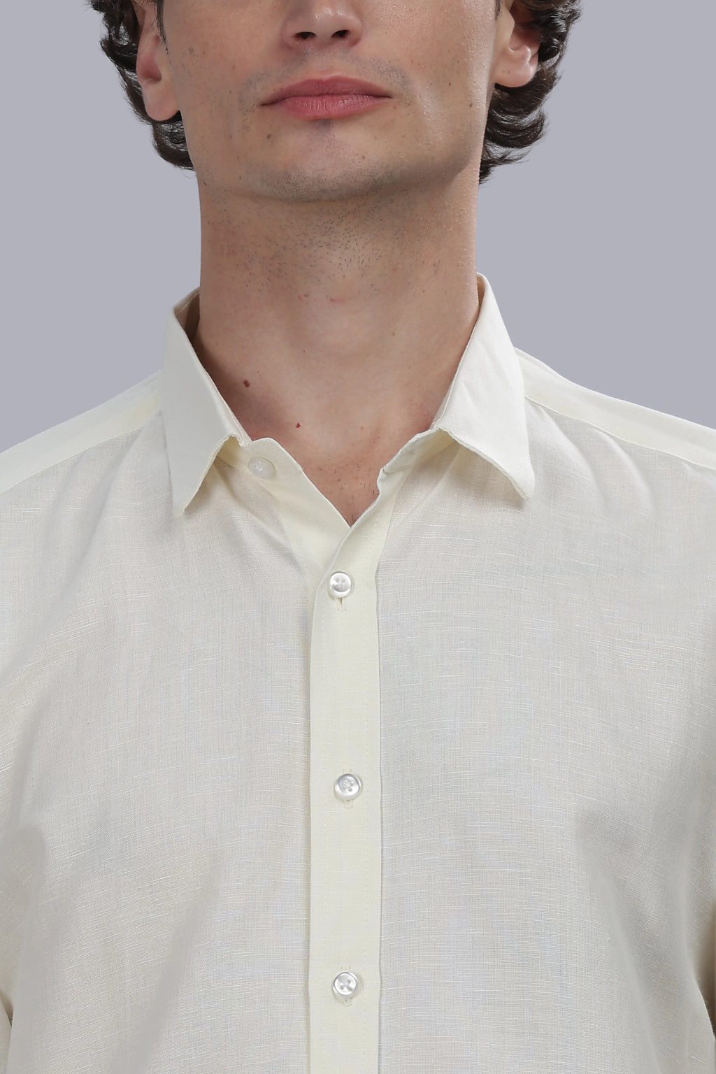 Ivory linen Cotton Boxy Shirt