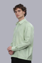Sage Green Cotton Linen Boxy Shirt
