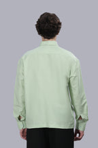Sage Green Cotton Linen Boxy Shirt