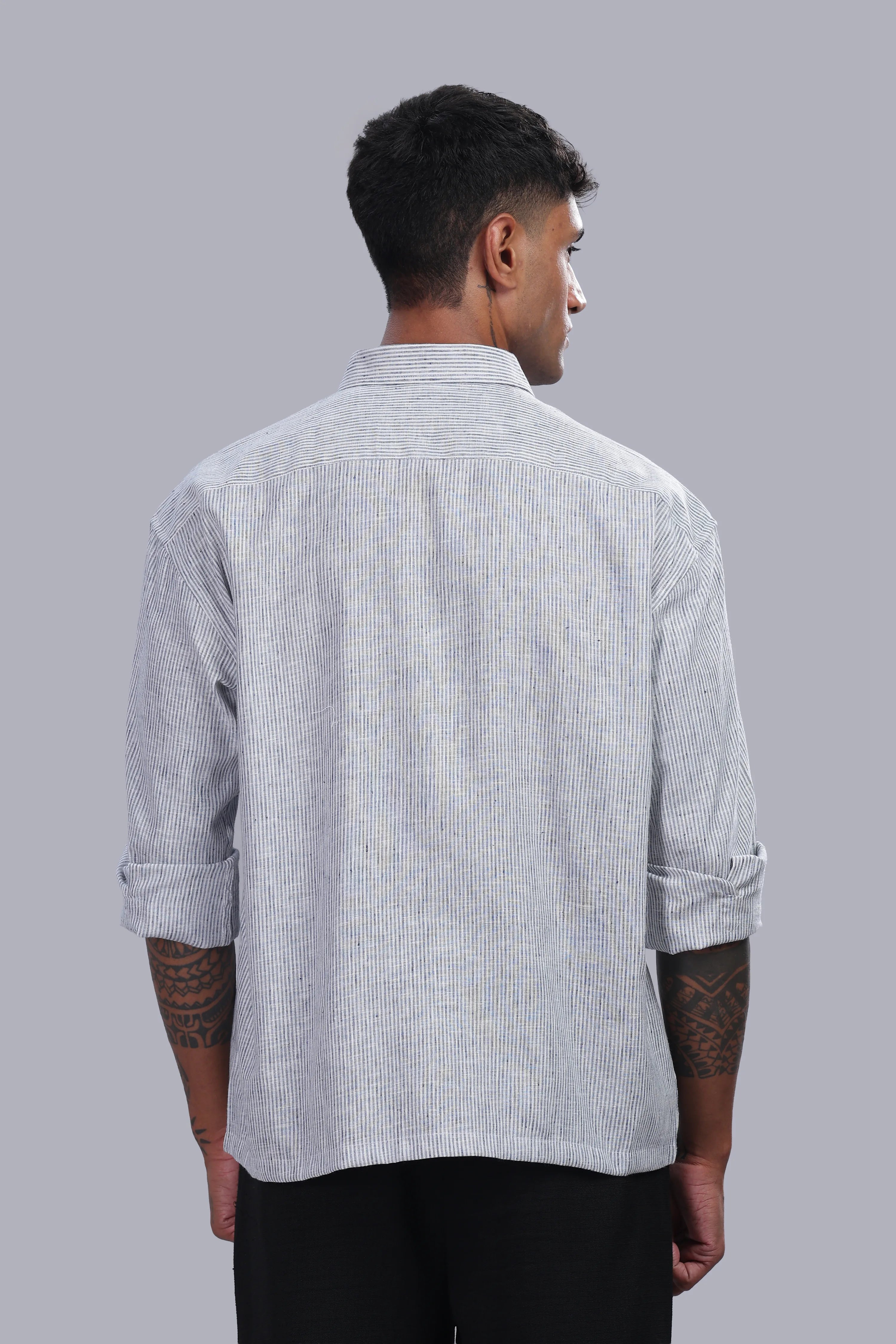 Blue Stripe Boxy Shirt