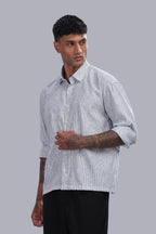 Blue Stripe Boxy Shirt