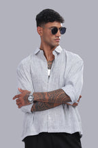 Blue Stripe Boxy Shirt