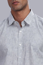 Blue Stripe Boxy Shirt