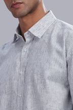 Blue Stripe Boxy Shirt