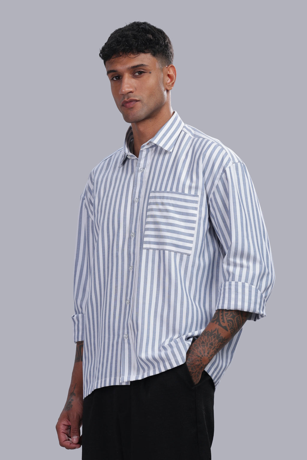 Blue Stripe Oxford Shirt