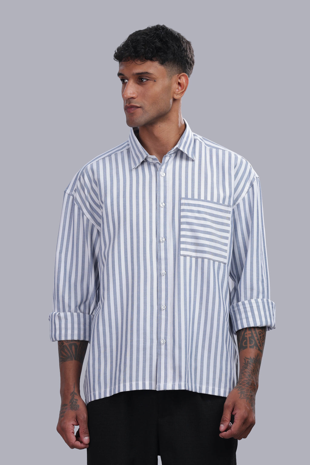 Blue Stripe Oxford Shirt