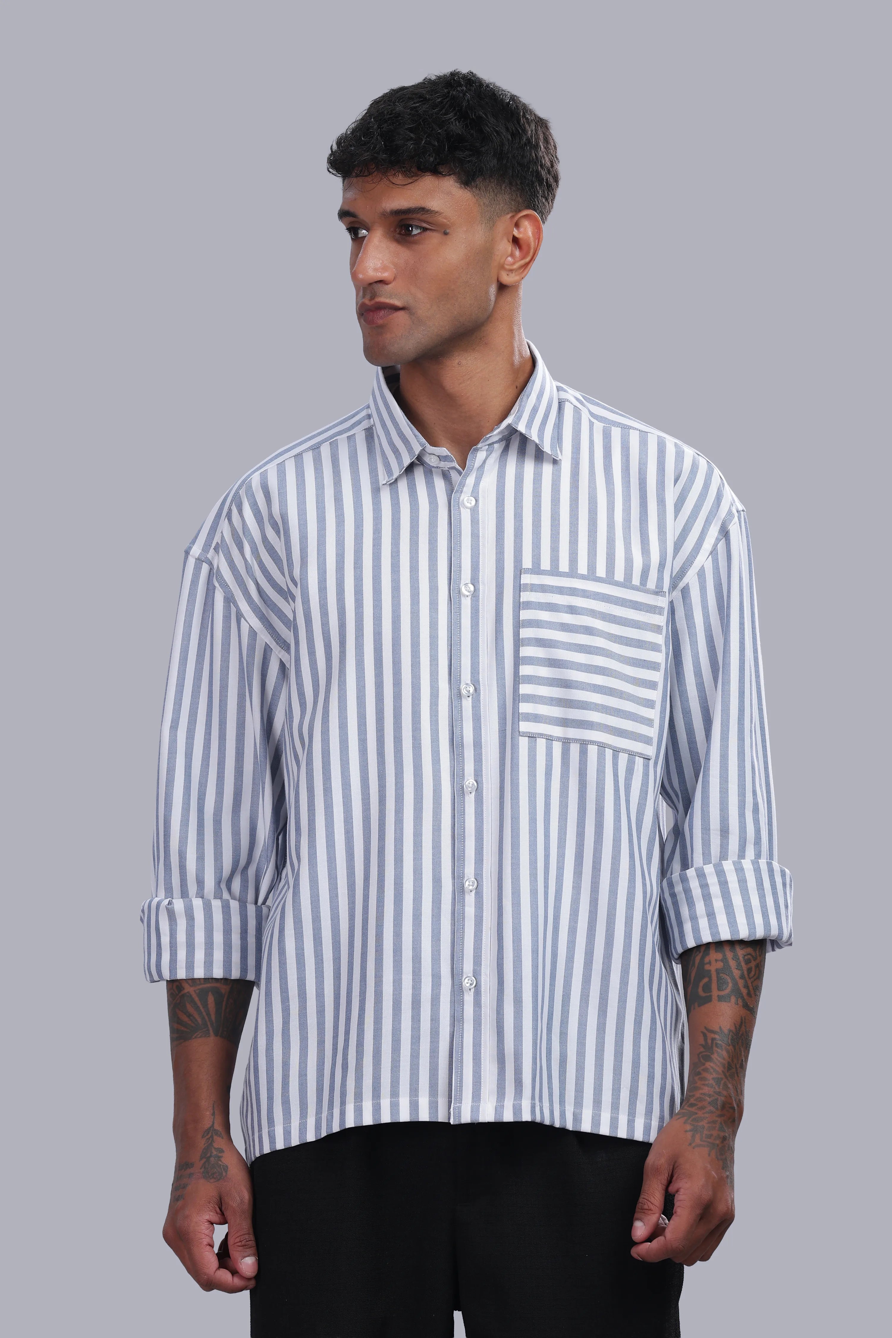 Blue Stripe Oxford Shirt
