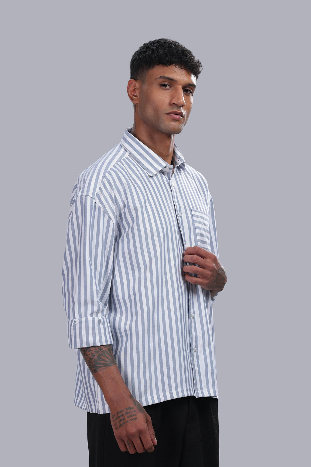 Blue Stripe Oxford Shirt