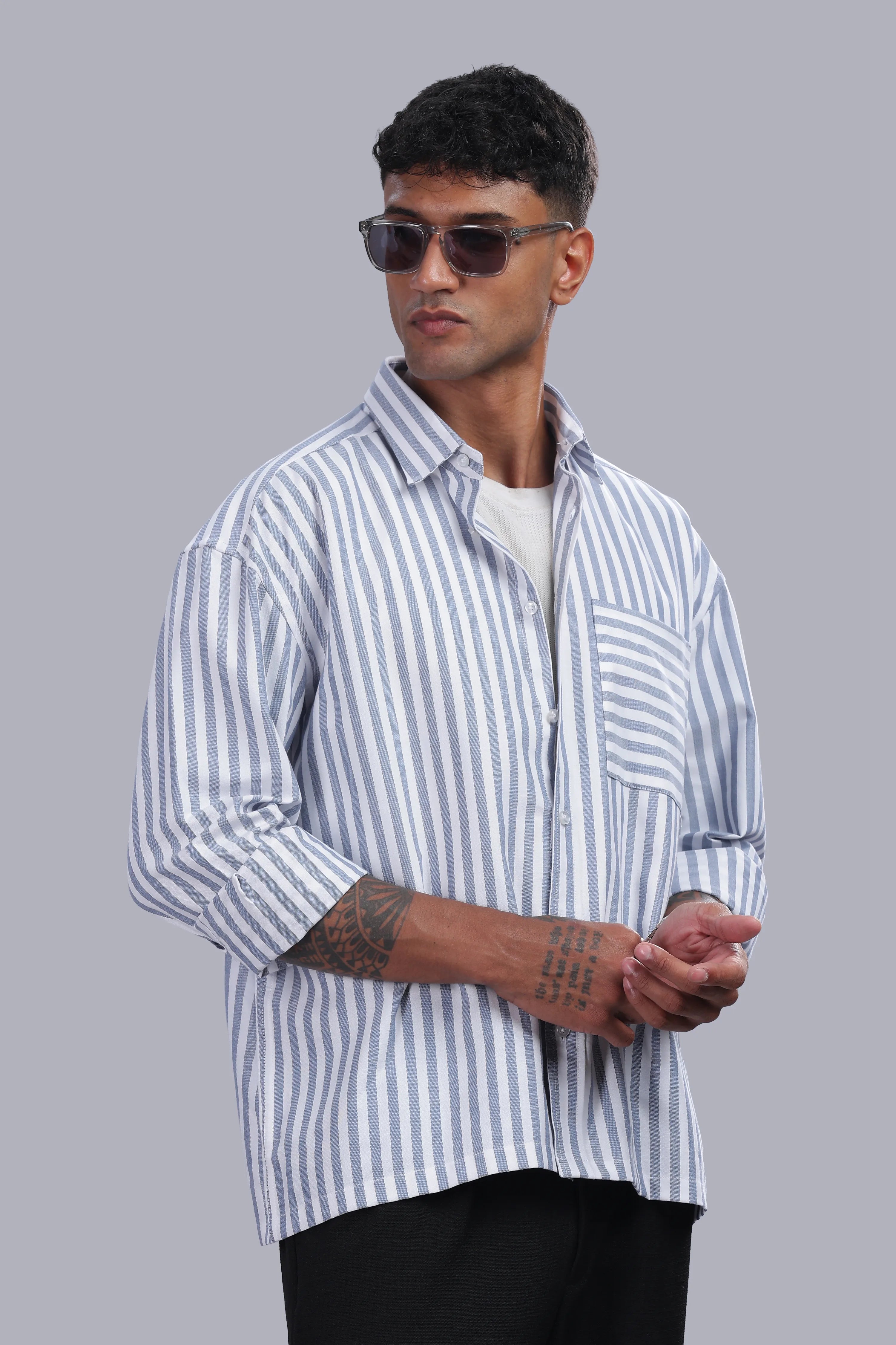 Blue Stripe Oxford Shirt