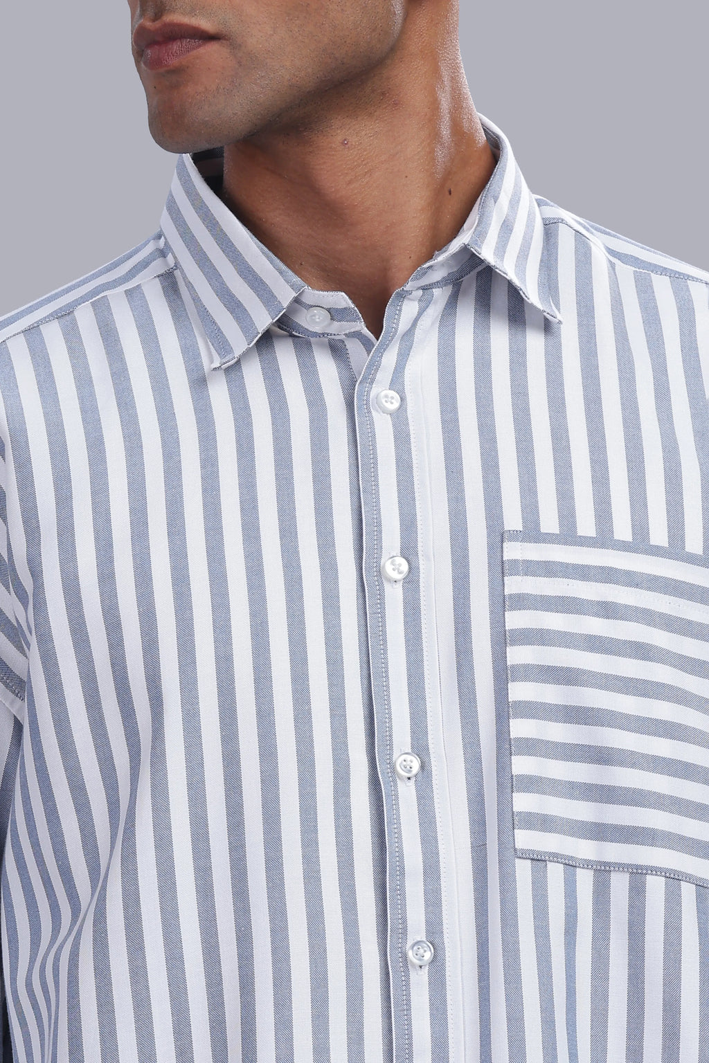 Blue Stripe Oxford Shirt