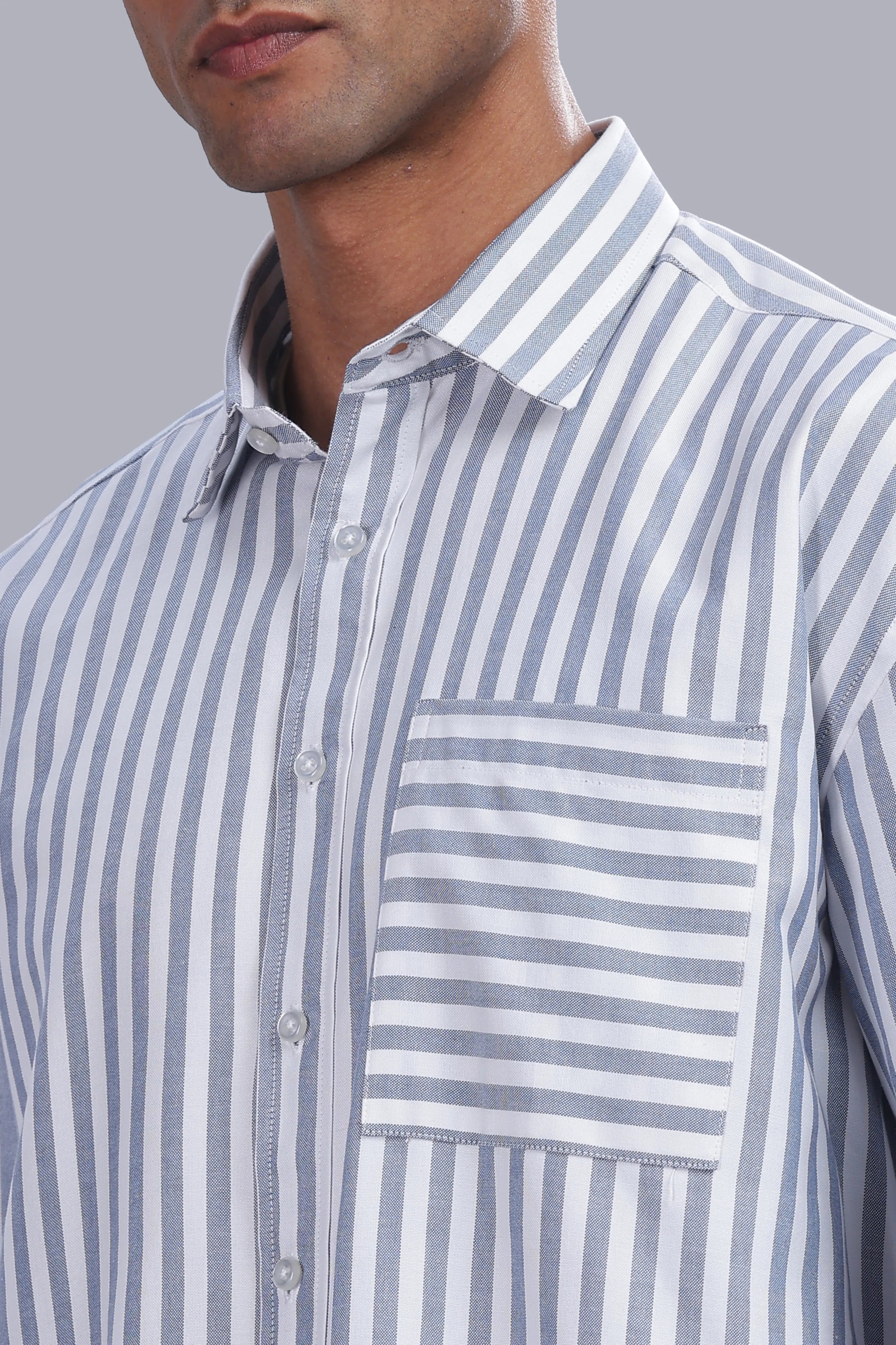 Blue Stripe Oxford Shirt